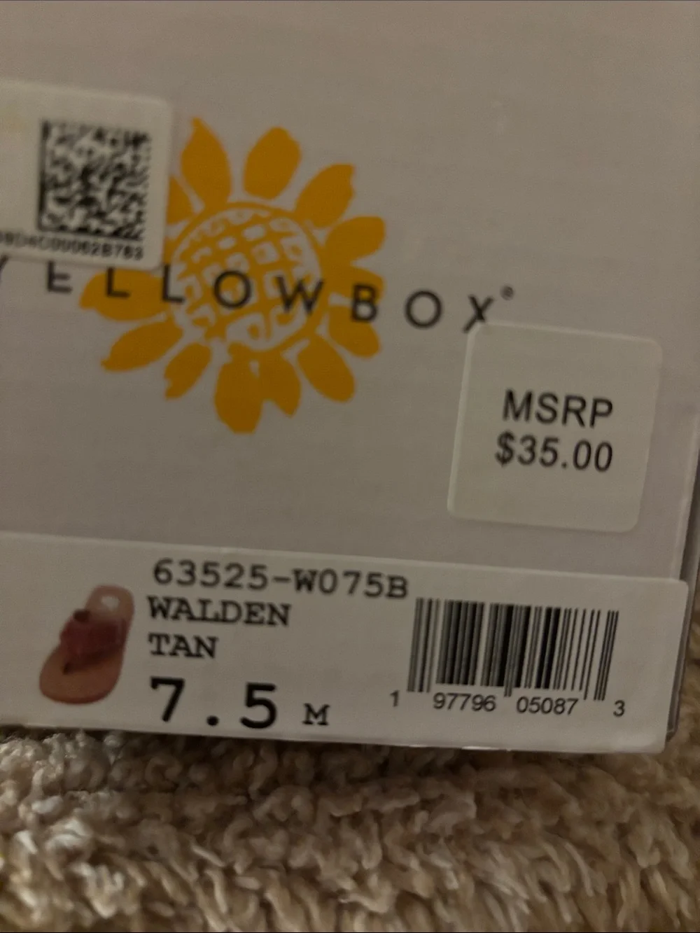 Yellow Box Women’s Walden Brown/Tan Flip Flop Sandals